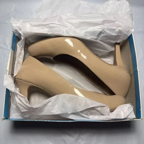 Comfort Plus by Predictions Women’s Nude Color Heels Shoes - Picture 8 of 10
